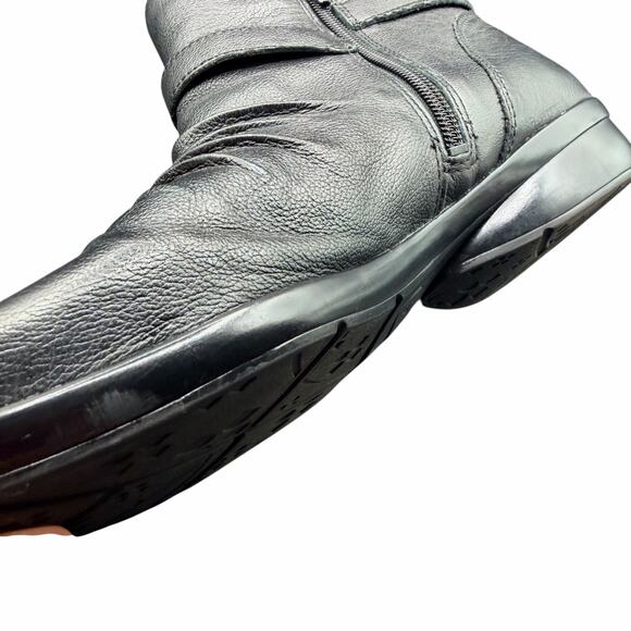 Naturalizer Cassini Black Leather Ankle Boots N5 Comfort Zip 9.5M - Picture 12 of 12